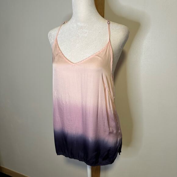 Young, Fabulous & Broke pink & purple dip-dyed ombre tank top size S - Picture 3 of 11